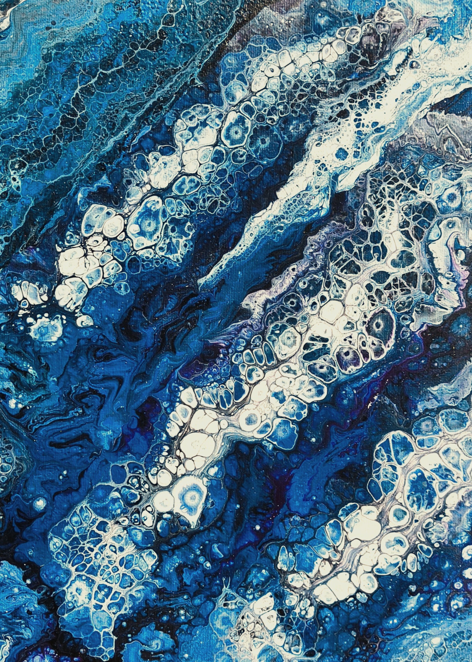 Arctic Fracture - pour painting by Chris Broussard
